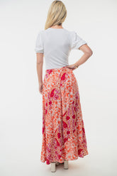 White Birch Full Size High Waisted Floral Woven Skirt - Versatile & Stylish